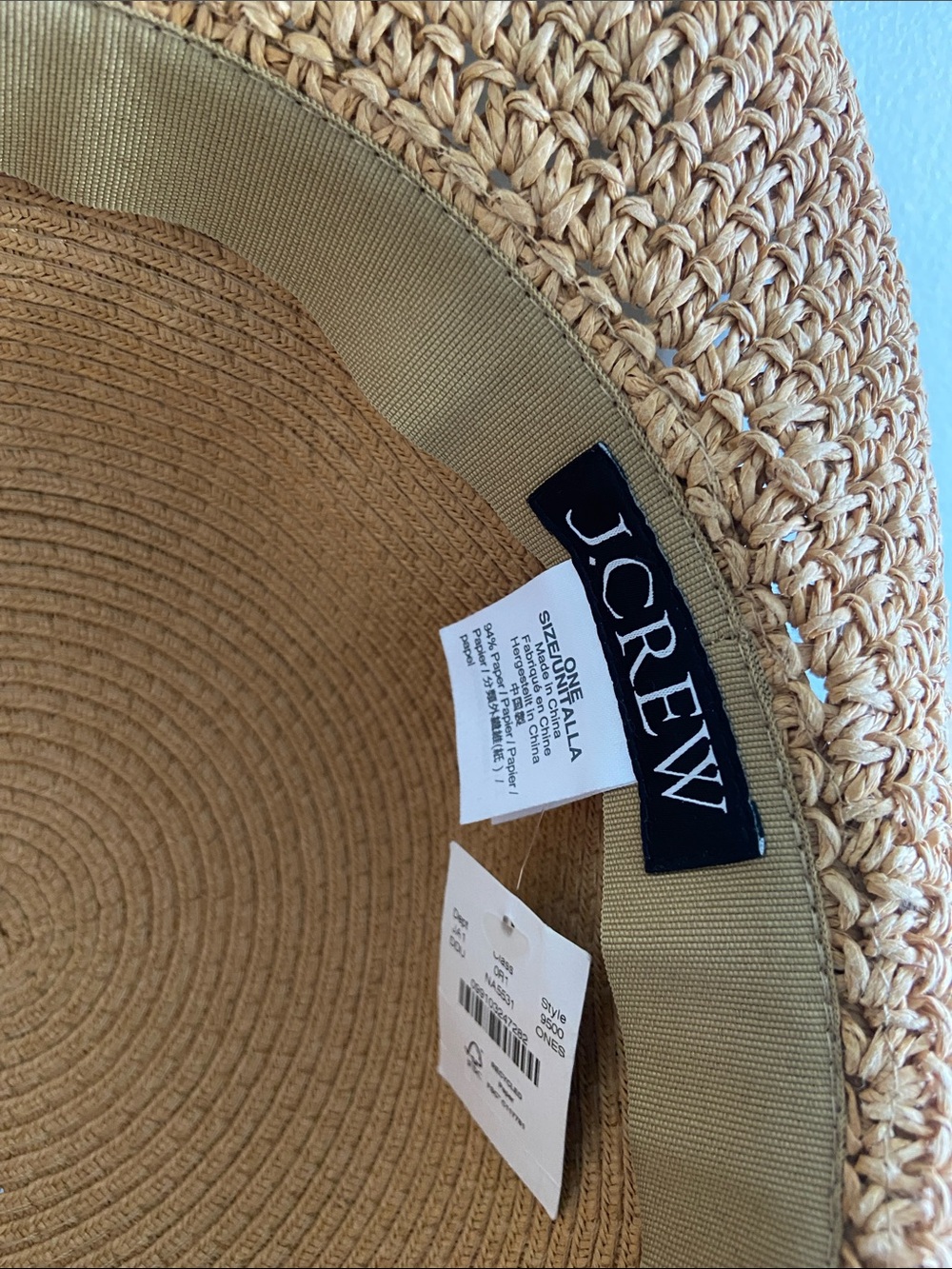 J. Crew Woven Straw Sun Hat in Natural Tan - Picture 2 of 6